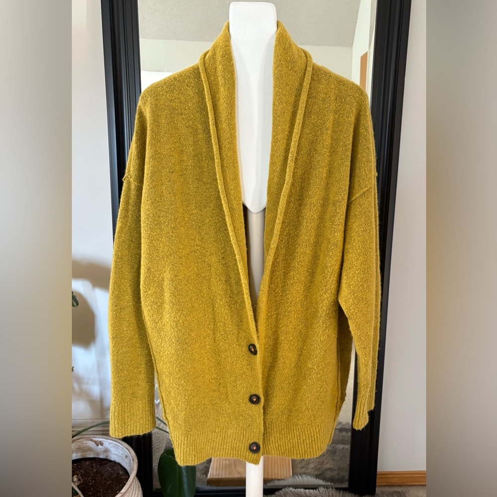 FREE PEOPLE Eucalyptus Cardigan Rainbow Heart Sweater - Picture 4 of 9